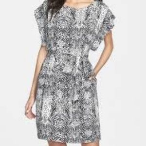 Eliza J Print Crepe de Chine Shift Dress - 6